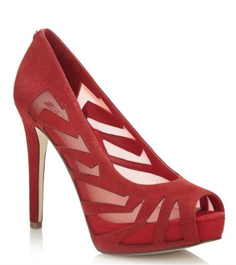 GUESS SUE07 PEEP TOE ROJO