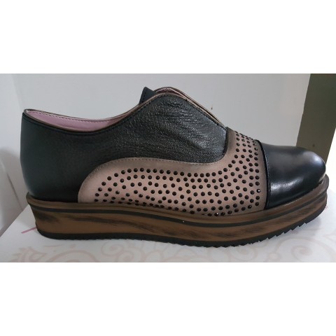 M.LEON 1706 ZAPATO PIEL PIEDRAS