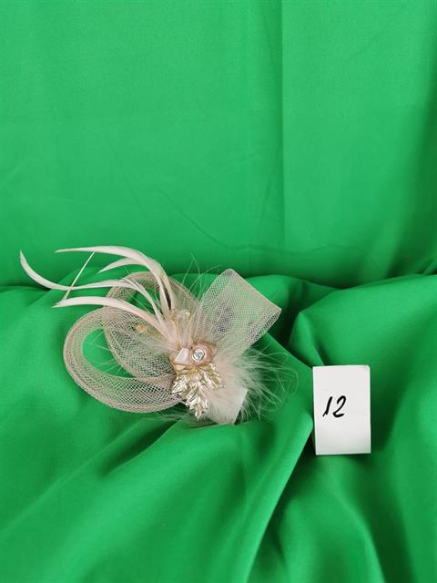 PLUMA Y COLLAR 914 (12) TOCADO CLASICOS BROCHE