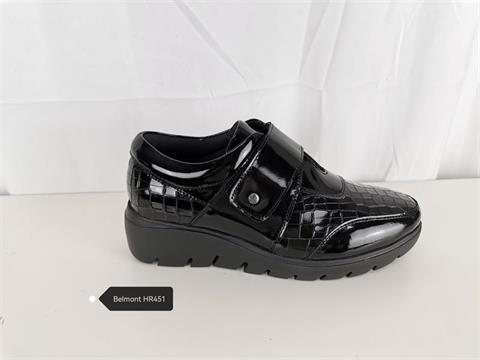 BELMONT HR451 ZAPATO CUÑA MEDIA PIEL COCO BELCRO