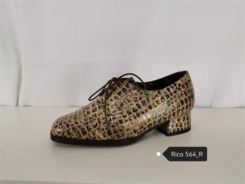 RIKO 564-R ZAPATO PIEL GRABADA  CORDON PNT.EXTRAIBLE