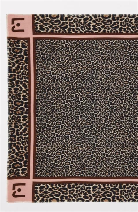 LIU-JO 3135 FOULARD ECO. LOGO BORDES DESHILACHADOS