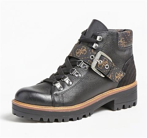 GUESS FAL10 BOTIN LOGO BLACK BROWN