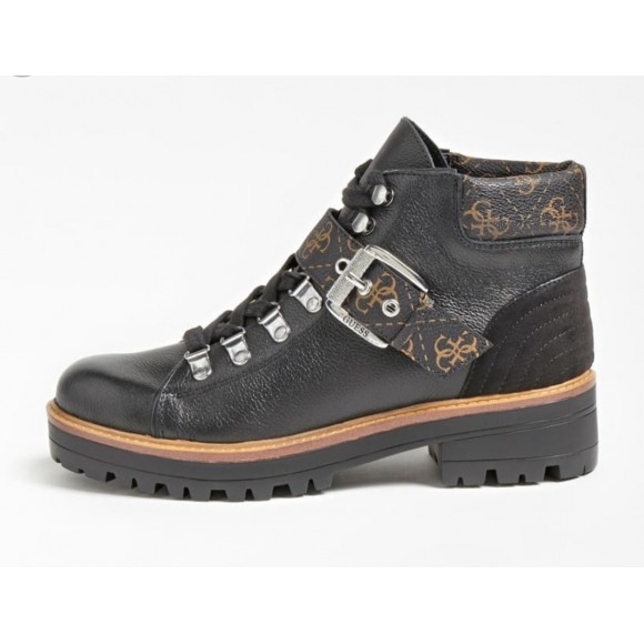GUESS FAL10 BOTIN LOGO BLACK BROWN
