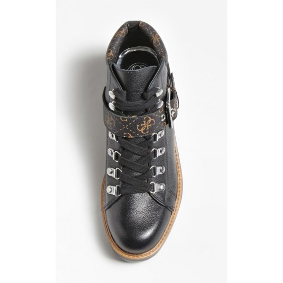 GUESS FAL10 BOTIN LOGO BLACK BROWN