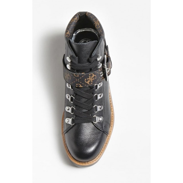 GUESS FAL10 BOTIN LOGO BLACK BROWN