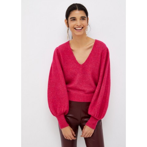 LIU-JO 1554 JERSEY MANGA ABULLONADA FUCSIA 2