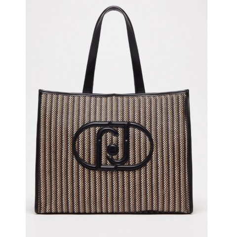 LIU-JO 3250 BOLSO TOTE RAYAS CON LOGOTIPO 2
