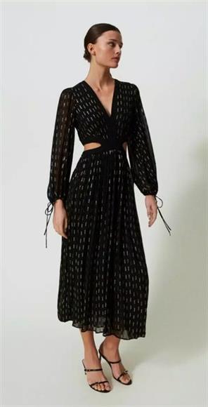 TWINSET 2170 VESTIDO LARGO DE GEORGETTE CON BORDADO