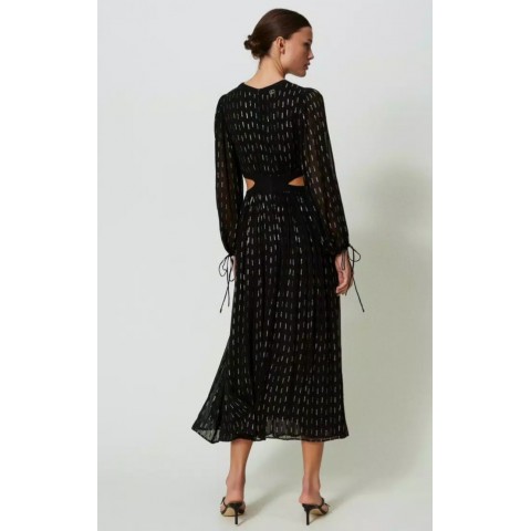 TWINSET 2170 VESTIDO LARGO DE GEORGETTE CON BORDADO 2