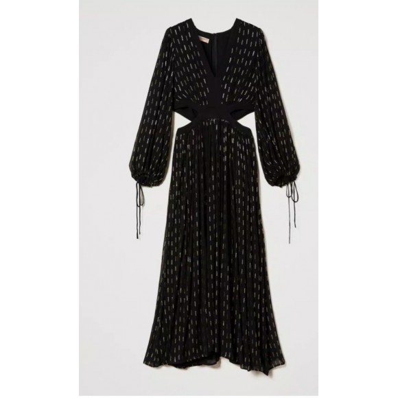 TWINSET 2170 VESTIDO LARGO DE GEORGETTE CON BORDADO