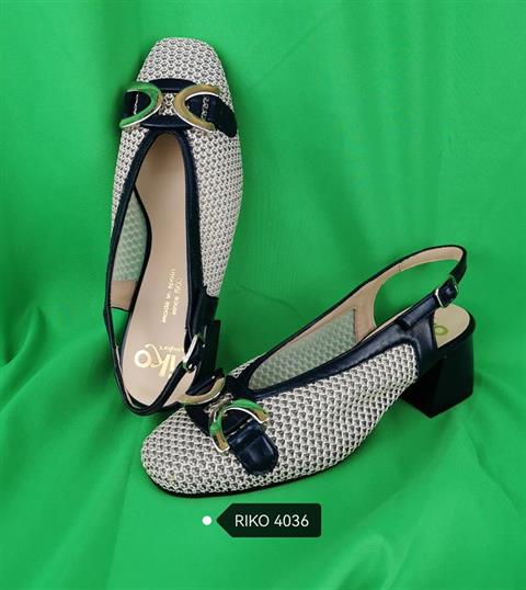 RICO 4036 ZAPATO PIEL DESCALZO ABALORIO PLATA