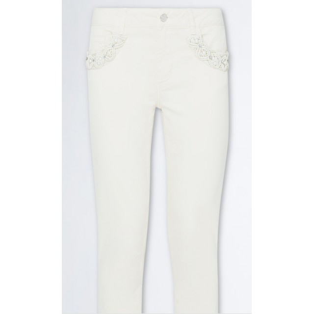 LIU-JO 3228 PANT UP.BORDADO NATURAL