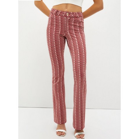 LIU JO WA3379J4044 PANT. ZAMPETTA 5 TASCHE REG.W. OPTICAL CHILI/BABY 2