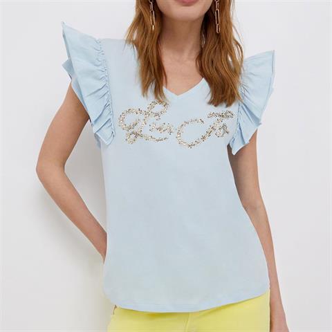LIU JO WA2288 CAMISETA M/C VOLANTE