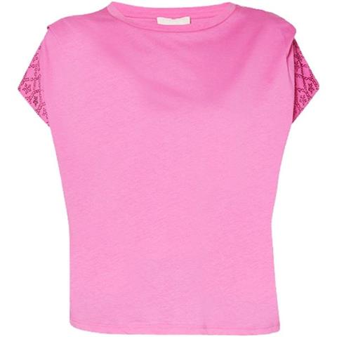 LIU JO WA3137JS923 ECS T-SHIRT MODA M/C ORCHID PINK
