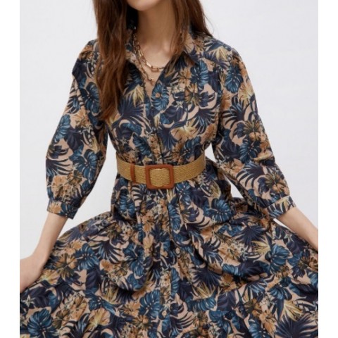 LIU JO WA2401 VESTIDO ESTAMPADO MANGA LARGA 2
