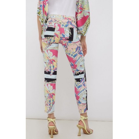 LIU JO WA2036T3060 PANTALON ESTAMPADO OCEAN FLOWERS 2