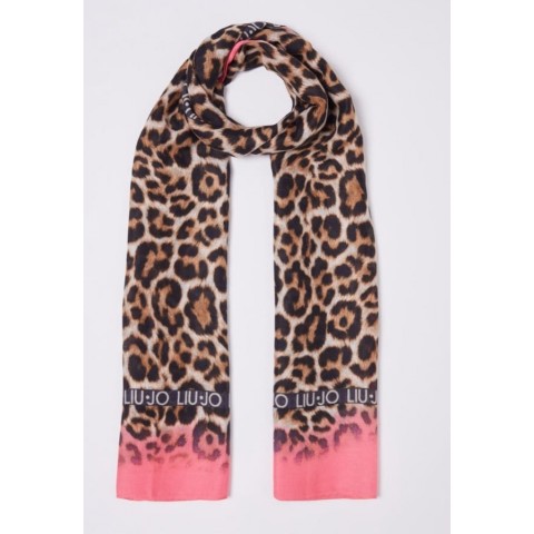 LIU-JO 3129 STOLA ESTAMPADO ANIMAL RASO LOGO 2
