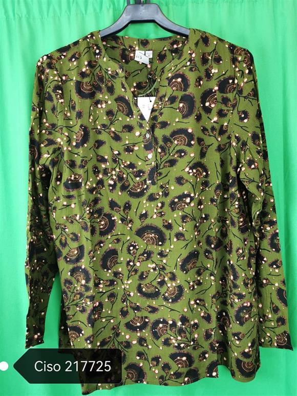 CISO 7725 BLUSA ESTAMPADA  PICO M LARGA