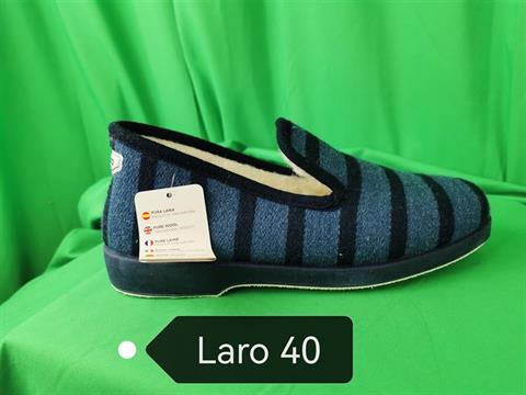 LARO LEO 40  ZAPATILLA DE CASA LANA RAYAS