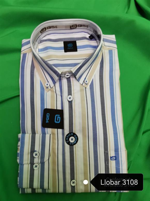 LLOBAR 3108 CAMISA M LARGA LISTA BOLSILLO