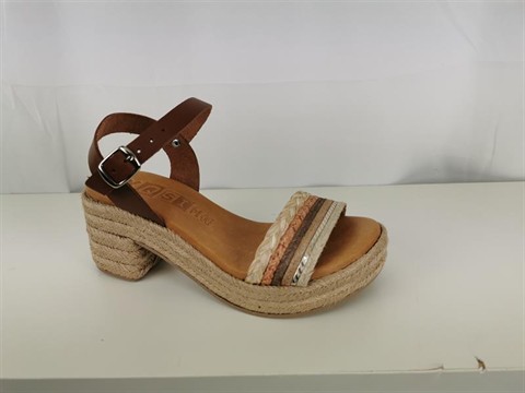XQ SI M38052 SANDALIA RAFIA PIEL TACON