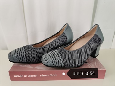 RIKO5054 ZAPATO SALON EN PIEL REJILLA FORRADO