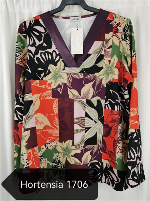 HORTENSIA 1706 CAMISETA PCO COMBINADA ECOPIEL