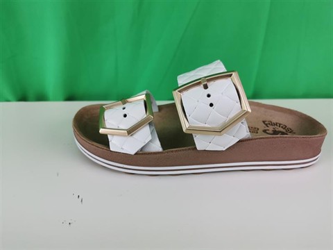 BUENO - FANTASY SANDALS S331 TAYLOR SANDALIA BAJA BLANCA HEBILLAS