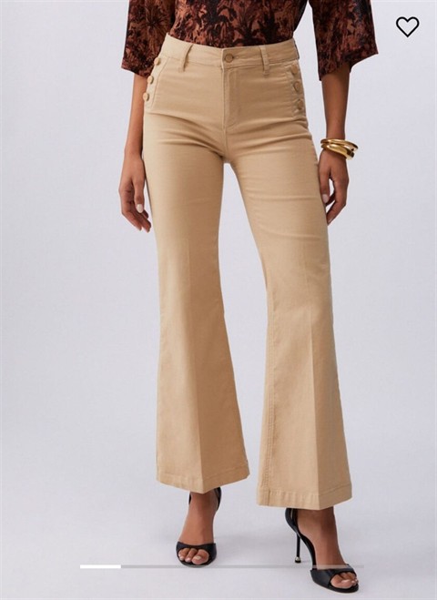 LIUJO 6403 PANTALON ACAMPANADO CON BOTONES DE LOGO