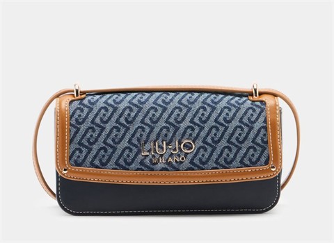 LIUJO 6073 BANDOLERA PEQUEÑA DE DENIM CON JACQUARD