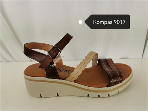 KONPAS 2495 SANDALIA CUÑA TIRAS CUERO